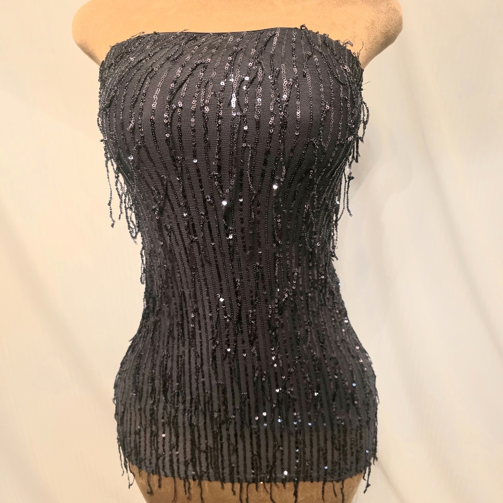Wild Fable Strapless Sequin Fringe Dress - Size Small